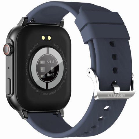 Smartwatch Gravity GT15-4 Niebieski Pasek Silikonowy + Tytanowa Bransoleta Gravity Smartwatch Gravity GT15-4 Niebieski Pasek Silikonowy + Tytanowa Bransoleta Gravity