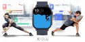 Smartwatch Gravity GT15-4 Niebieski Pasek Silikonowy + Tytanowa Bransoleta Gravity