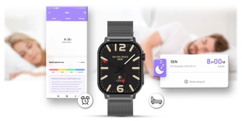 Smartwatch Gravity GT15-4 Niebieski Pasek Silikonowy + Tytanowa Bransoleta Gravity Smartwatch Gravity GT15-4 Niebieski Pasek Silikonowy + Tytanowa Bransoleta Gravity