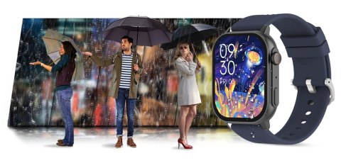 Smartwatch Gravity GT15-4 Niebieski Pasek Silikonowy + Tytanowa Bransoleta Gravity Smartwatch Gravity GT15-4 Niebieski Pasek Silikonowy + Tytanowa Bransoleta Gravity