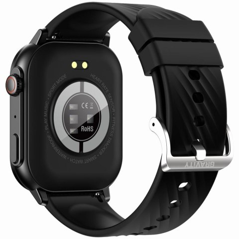 Smartwatch Gravity GT15-5 Czarny Pasek Silikonowy + Tytanowa Bransoleta Gravity Smartwatch Gravity GT15-5 Czarny Pasek Silikonowy + Tytanowa Bransoleta Gravity