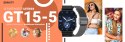 Smartwatch Gravity GT15-5 Czarny Pasek Silikonowy + Tytanowa Bransoleta Gravity