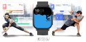 Smartwatch Gravity GT15-5 Czarny Pasek Silikonowy + Tytanowa Bransoleta Gravity