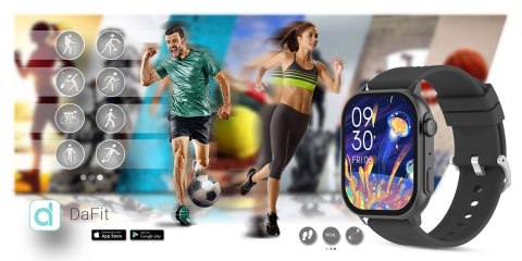 Smartwatch Gravity GT15-5 Czarny Pasek Silikonowy + Tytanowa Bransoleta Gravity Smartwatch Gravity GT15-5 Czarny Pasek Silikonowy + Tytanowa Bransoleta Gravity