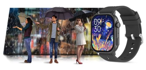 Smartwatch Gravity GT15-5 Czarny Pasek Silikonowy + Tytanowa Bransoleta Gravity Smartwatch Gravity GT15-5 Czarny Pasek Silikonowy + Tytanowa Bransoleta Gravity