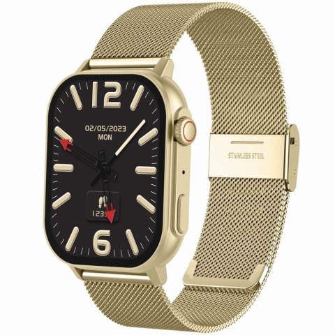 Smartwatch Gravity GT15-7 Różowy Pasek Silikonowy + Złota Bransoleta Gravity Smartwatch Gravity GT15-7 Różowy Pasek Silikonowy + Złota Bransoleta Gravity