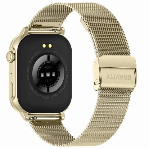 Smartwatch Gravity GT15-7 Różowy Pasek Silikonowy + Złota Bransoleta Gravity Smartwatch Gravity GT15-7 Różowy Pasek Silikonowy + Złota Bransoleta Gravity