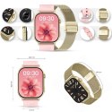 Smartwatch Gravity GT15-7 Różowy Pasek Silikonowy + Złota Bransoleta Gravity