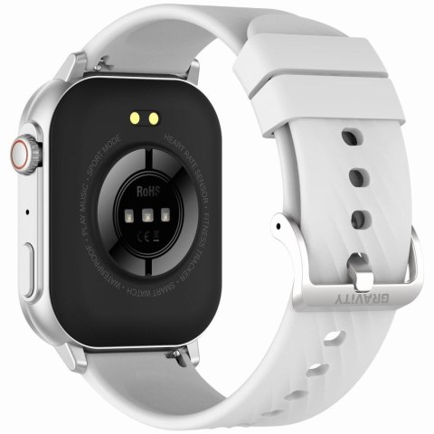 Smartwatch Gravity GT15-8 Szary Pasek Silikonowy + Srebrna Bransoleta Gravity Smartwatch Gravity GT15-8 Szary Pasek Silikonowy + Srebrna Bransoleta Gravity