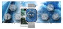 Smartwatch Gravity GT15-8 Szary Pasek Silikonowy + Srebrna Bransoleta Gravity