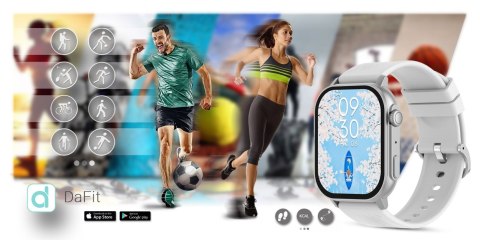 Smartwatch Gravity GT15-8 Szary Pasek Silikonowy + Srebrna Bransoleta Gravity Smartwatch Gravity GT15-8 Szary Pasek Silikonowy + Srebrna Bransoleta Gravity