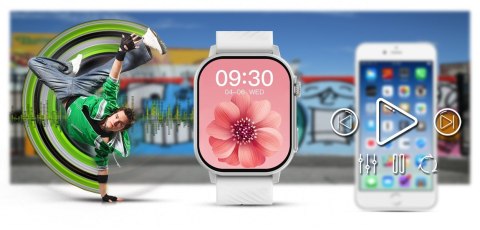 Smartwatch Gravity GT15-8 Szary Pasek Silikonowy + Srebrna Bransoleta Gravity Smartwatch Gravity GT15-8 Szary Pasek Silikonowy + Srebrna Bransoleta Gravity