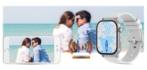 Smartwatch Gravity GT15-8 Szary Pasek Silikonowy + Srebrna Bransoleta Gravity Smartwatch Gravity GT15-8 Szary Pasek Silikonowy + Srebrna Bransoleta Gravity