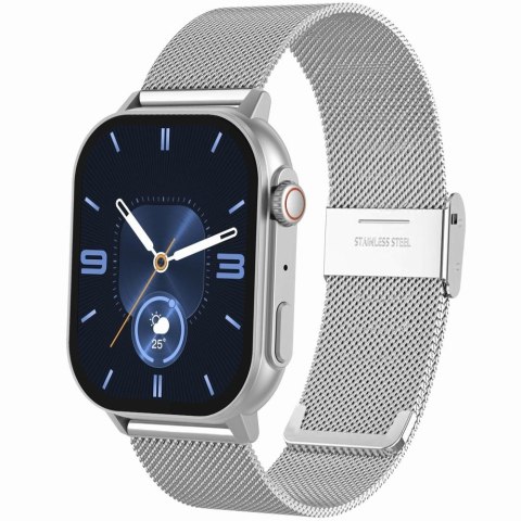 Smartwatch Gravity GT15-9 Czarny Pasek Silikonowy + Srebrna Bransoleta Gravity Smartwatch Gravity GT15-9 Czarny Pasek Silikonowy + Srebrna Bransoleta Gravity