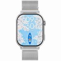 Smartwatch Gravity GT15-9 Czarny Pasek Silikonowy + Srebrna Bransoleta Gravity