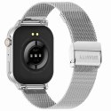 Smartwatch Gravity GT15-9 Czarny Pasek Silikonowy + Srebrna Bransoleta Gravity