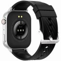 Smartwatch Gravity GT15-9 Czarny Pasek Silikonowy + Srebrna Bransoleta Gravity