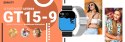 Smartwatch Gravity GT15-9 Czarny Pasek Silikonowy + Srebrna Bransoleta Gravity