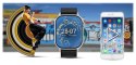 Smartwatch Gravity GT15-9 Czarny Pasek Silikonowy + Srebrna Bransoleta Gravity