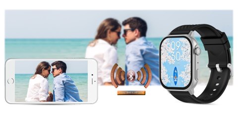 Smartwatch Gravity GT15-9 Czarny Pasek Silikonowy + Srebrna Bransoleta Gravity Smartwatch Gravity GT15-9 Czarny Pasek Silikonowy + Srebrna Bransoleta Gravity