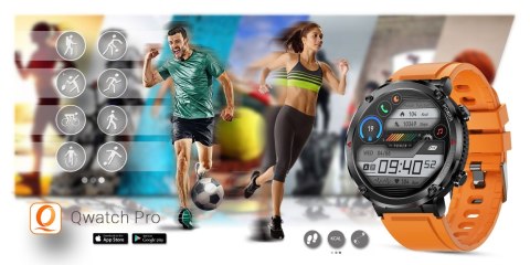 Smartwatch Gravity GT21-2 + Pomarańczowy Pasek Silikonowy Gravity Smartwatch Gravity GT21-2 + Pomarańczowy Pasek Silikonowy Gravity