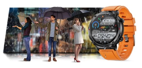 Smartwatch Gravity GT21-2 + Pomarańczowy Pasek Silikonowy Gravity Smartwatch Gravity GT21-2 + Pomarańczowy Pasek Silikonowy Gravity