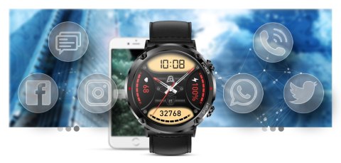 Smartwatch Gravity GT21-3 + Czarny Pasek Silikonowy Gravity Smartwatch Gravity GT21-3 + Czarny Pasek Silikonowy Gravity