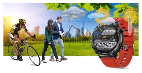Smartwatch Gravity GT21-6 + Czerwony Pasek Silikonowy Gravity Smartwatch Gravity GT21-6 + Czerwony Pasek Silikonowy Gravity