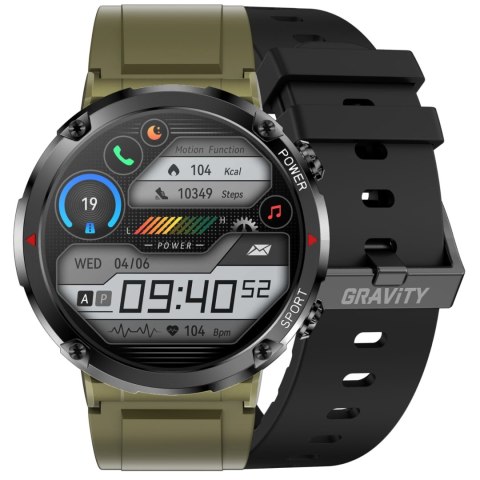 Smartwatch Gravity GT21-7 + Czarny Pasek Silikonowy Gravity Smartwatch Gravity GT21-7 + Czarny Pasek Silikonowy Gravity