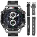 Smartwatch Veltori VT100-1 + Czarny Pasek Silikonowy + Czarny Eko Skóra VELTORI