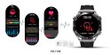 Smartwatch Veltori VT100-1 + Czarny Pasek Silikonowy + Czarny Eko Skóra VELTORI