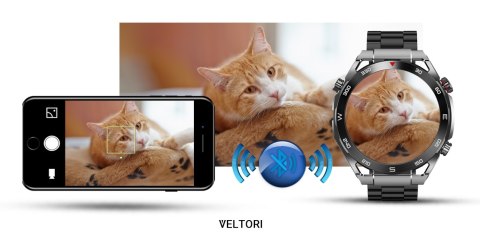 Smartwatch Veltori VT100-1 + Czarny Pasek Silikonowy + Czarny Eko Skóra VELTORI Smartwatch Veltori VT100-1 + Czarny Pasek Silikonowy + Czarny Eko Skóra VELTORI
