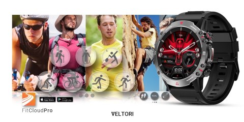 Smartwatch Veltori VT110-1 Czarny Pasek Silikonowy VELTORI Smartwatch Veltori VT110-1 Czarny Pasek Silikonowy VELTORI