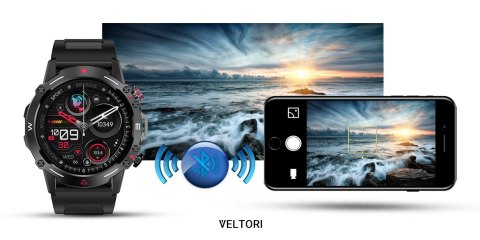 Smartwatch Veltori VT110-1 Czarny Pasek Silikonowy VELTORI Smartwatch Veltori VT110-1 Czarny Pasek Silikonowy VELTORI