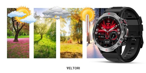 Smartwatch Veltori VT110-1 Czarny Pasek Silikonowy VELTORI Smartwatch Veltori VT110-1 Czarny Pasek Silikonowy VELTORI