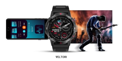Smartwatch Veltori VT110-1 Czarny Pasek Silikonowy VELTORI Smartwatch Veltori VT110-1 Czarny Pasek Silikonowy VELTORI