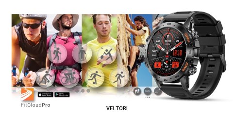 Smartwatch Veltori VT120-1 Czarny Pasek Silikonowy VELTORI Smartwatch Veltori VT120-1 Czarny Pasek Silikonowy VELTORI