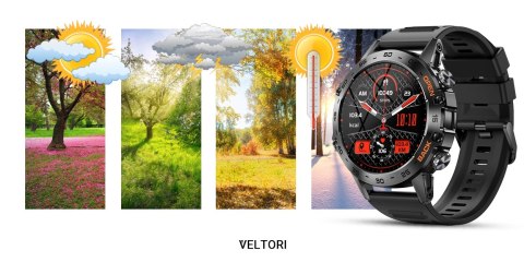 Smartwatch Veltori VT120-1 Czarny Pasek Silikonowy VELTORI Smartwatch Veltori VT120-1 Czarny Pasek Silikonowy VELTORI