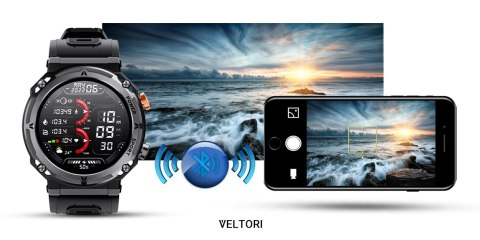 Smartwatch Veltori VT130-1 Czarny Pasek Silikonowy VELTORI Smartwatch Veltori VT130-1 Czarny Pasek Silikonowy VELTORI