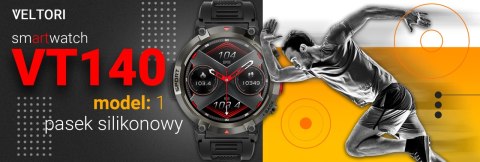 Smartwatch Veltori VT140-1 Czarny Pasek Silikonowy VELTORI Smartwatch Veltori VT140-1 Czarny Pasek Silikonowy VELTORI