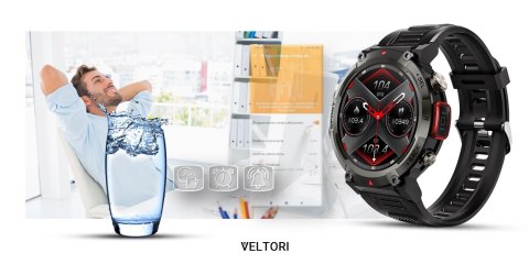 Smartwatch Veltori VT140-1 Czarny Pasek Silikonowy VELTORI Smartwatch Veltori VT140-1 Czarny Pasek Silikonowy VELTORI