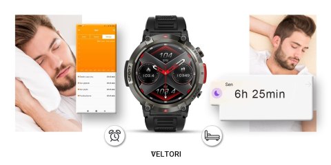 Smartwatch Veltori VT140-1 Czarny Pasek Silikonowy VELTORI Smartwatch Veltori VT140-1 Czarny Pasek Silikonowy VELTORI