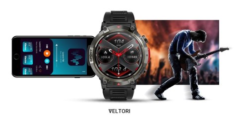 Smartwatch Veltori VT140-1 Czarny Pasek Silikonowy VELTORI Smartwatch Veltori VT140-1 Czarny Pasek Silikonowy VELTORI