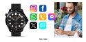Smartwatch Veltori VT150-1 Czarny Pasek Silikonowy + Czarna Bransoleta VELTORI