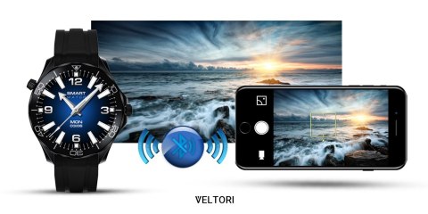 Smartwatch Veltori VT150-1 Czarny Pasek Silikonowy + Czarna Bransoleta VELTORI Smartwatch Veltori VT150-1 Czarny Pasek Silikonowy + Czarna Bransoleta VELTORI
