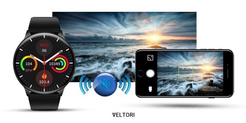 Smartwatch Veltori VT160-1 Czarny Pasek Silikonowy VELTORI Smartwatch Veltori VT160-1 Czarny Pasek Silikonowy VELTORI