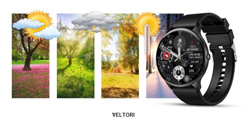 Smartwatch Veltori VT160-1 Czarny Pasek Silikonowy VELTORI Smartwatch Veltori VT160-1 Czarny Pasek Silikonowy VELTORI