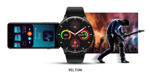 Smartwatch Veltori VT160-1 Czarny Pasek Silikonowy VELTORI Smartwatch Veltori VT160-1 Czarny Pasek Silikonowy VELTORI
