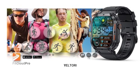 Smartwatch Veltori VT200-1 Czarny Pasek Silikonowy VELTORI Smartwatch Veltori VT200-1 Czarny Pasek Silikonowy VELTORI